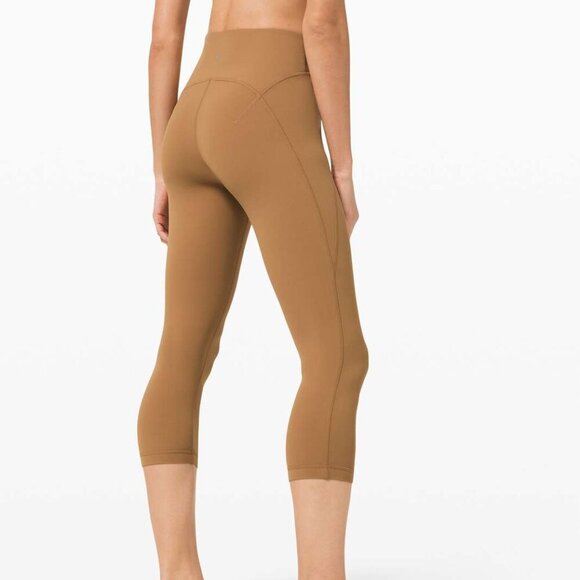 Lululemon Women's Align High‎ Rise Crop Leggings Yoga Pants Tan Brown - Picture 6 of 6